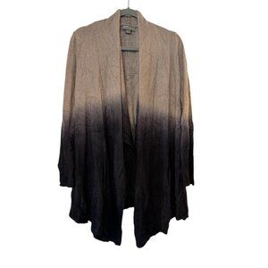 Barefoot Dreams Womens Ombre Cardigan Gray/Blue Style Lightweight Open Front